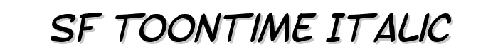 SF Toontime Italic font